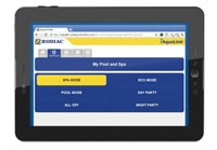 iAqualink interface on tablet